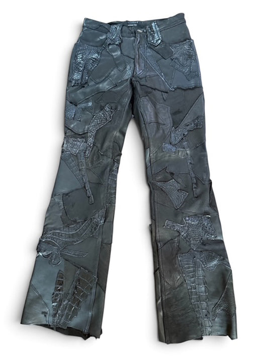 1101 / DESTRUCTION LEATHER PANTS